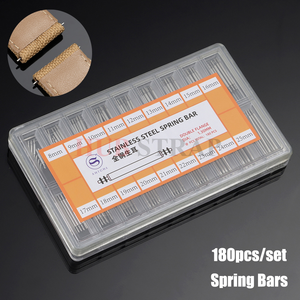 Spring Bar Tool Set - 180 adet/takım paslanmaz çelik 1.3mm yaylı