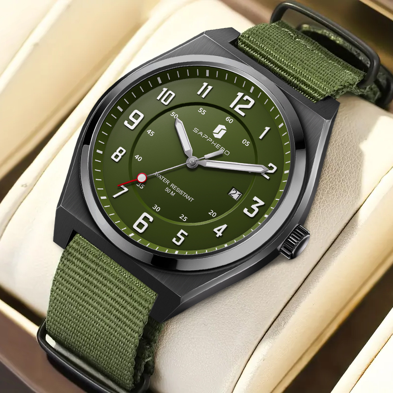SAPPHERO erkek spor Quartz saa - Tropic Strap Vintage incelemesi ve fiyatı